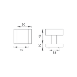 Madlá priame na rozetách Strieborný FT