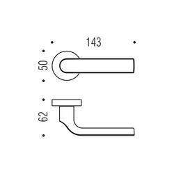 Kľučky na okrúhlych rozetách Strieborný COLOMBO