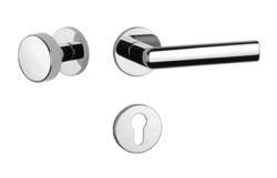 Kľučky na okrúhlych rozetách Strieborný APRILE