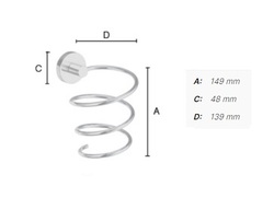 Držiaky na fén Strieborný SMEDBO