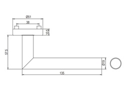 Kľučky na okrúhlych rozetách Strieborný Griffwerk