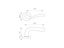 Kľučky na okrúhlych rozetách Strieborný Ghidini