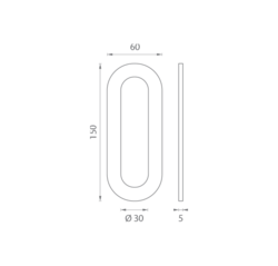 Madlá a mušle na sklenené dvere Strieborný JNF