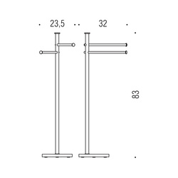 Stojanové držiaky do kúpeľne Strieborný COLOMBO