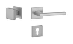 Kľučky na hranatých rozetách Strieborný APRILE