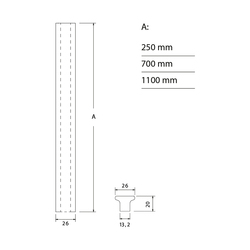 Madlá hranaté priame Čierny FT
