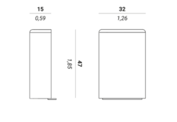 Magnetické dverné zarážky Biely NUDA - VERUM ITALY