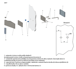Horizontálne pánty a závesy na sklenené dvere Sivý Tupai