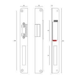 QR - JNF - ZÁMOK ELEKTRICKÝ IN.20.651 Strieborný JNF