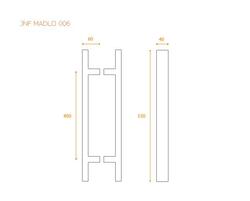 Madlá hranaté priame Strieborný JNF