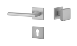 Kľučky na hranatých rozetách Strieborný APRILE