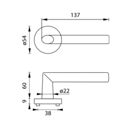 Kľučky na okrúhlych rozetách Strieborný MPK