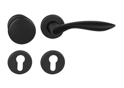 Kľučky na okrúhlych rozetách Čierny BA