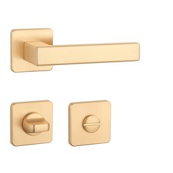 Kľučky na hranatých rozetách Zlatý APRILE