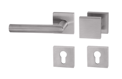 Kľučky na hranatých rozetách Strieborný Tupai