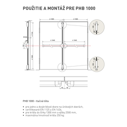 Povrchové panikové kovanie Strieborný DORMAKABA