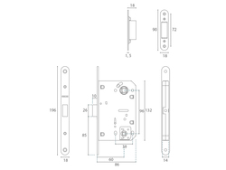Magnetické zámky Strieborný JNF