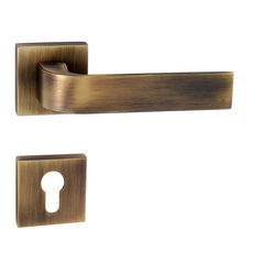 Kľučky na hranatých rozetách Bronzový Tupai