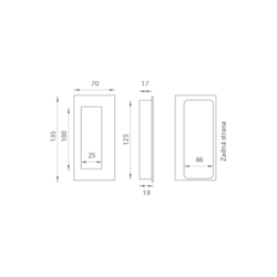 Mušle a madielka na posuvné drevené dvere Hnedý JNF