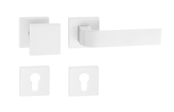 Kľučky na hranatých rozetách Biely Tupai