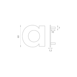 Písmená so skrutkami Strieborný LR