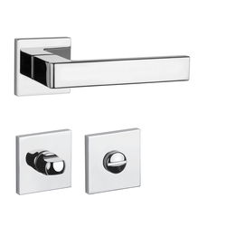 Kľučky na hranatých rozetách Strieborný APRILE