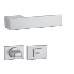 Kľučky na obdĺžnikových rozetách Strieborný APRILE