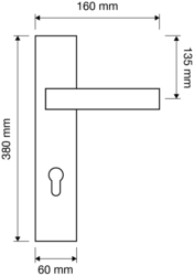 Kľučky na rustikálnych štítoch Kombinovaný LINEA CALI