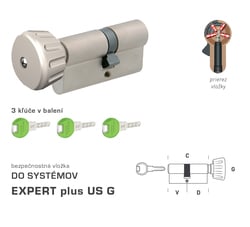 DK - EXPERT plus US G - s gombíkom V 25 + D 35 mm