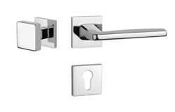 Kľučky na hranatých rozetách Strieborný APRILE