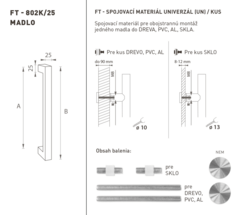 Madlá hranaté priame Strieborný FT