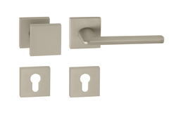 Kľučky na hranatých rozetách Strieborný Tupai