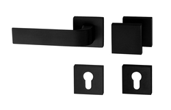 Kľučky na hranatých rozetách Čierny Tupai