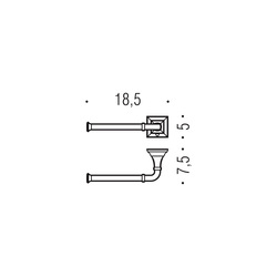 Držiaky toaletného papiera Strieborný COLOMBO