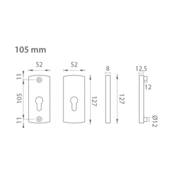 Bezpečnostné a spevnené rozety Strieborný AXA