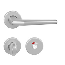 Kľučky na okrúhlych rozetách Strieborný BA