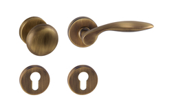 Kľučky na okrúhlych rozetách Bronzový Tupai