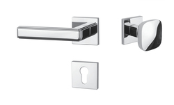 Kľučky na hranatých rozetách Strieborný APRILE