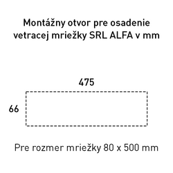 Mriežky šírka 80 mm Biely SRL