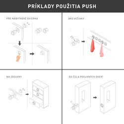 Kovania na posuvné drevené dvere Hnedý PR