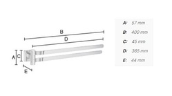 Držiaky na uterák Strieborný SMEDBO