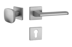 Kľučky na hranatých rozetách Strieborný APRILE