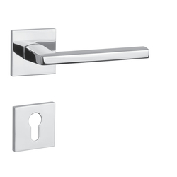 Kľučky na hranatých rozetách Strieborný APRILE