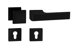 Kľučky na obdĺžnikových rozetách Čierny Tupai