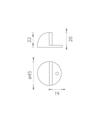 Podlahové dverné zarážky Strieborný JNF