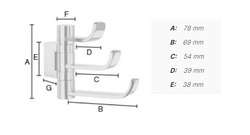 Vešiaky a háčiky  Strieborný SMEDBO