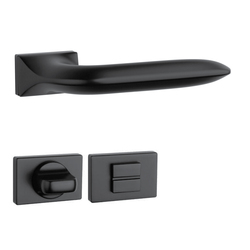 Kľučky na obdĺžnikových rozetách Čierny APRILE