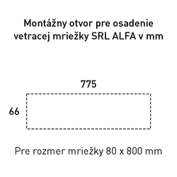 Mriežky šírka 80 mm Biely SRL
