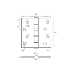 Samozatváracie pánty a závesy Strieborný JNF