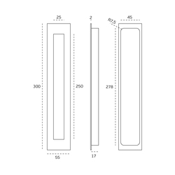 Mušle a madielka na posuvné drevené dvere Zlatý JNF